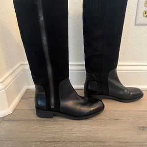 Via Spiga Womens Leather and Suede Boots (Size 7.5)